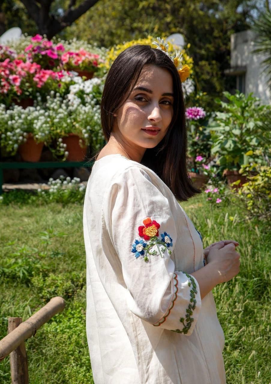 Traditional Kalidar Cotton Kurti Set with Hand Embroidery – Premium Quality