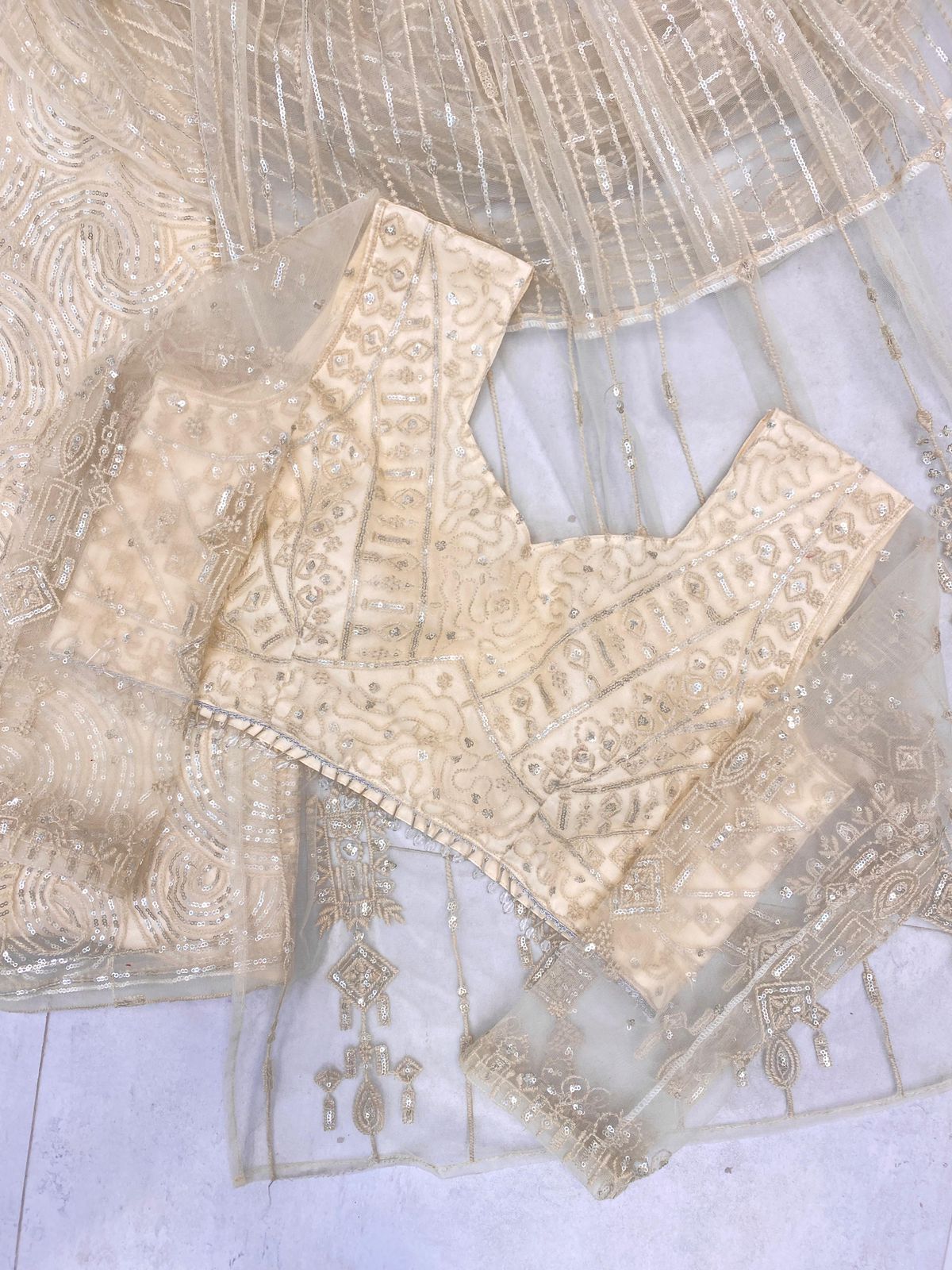 New Ready-to-Wear Saree with Long Sleeves Blouse – Butterfly Net Edition