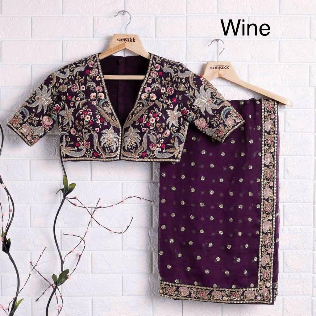 Premium Designer Embroidered Georgette Saree
