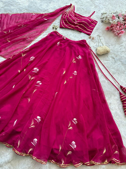 Printed Georgette Lehenga Set – A Modern Classic
