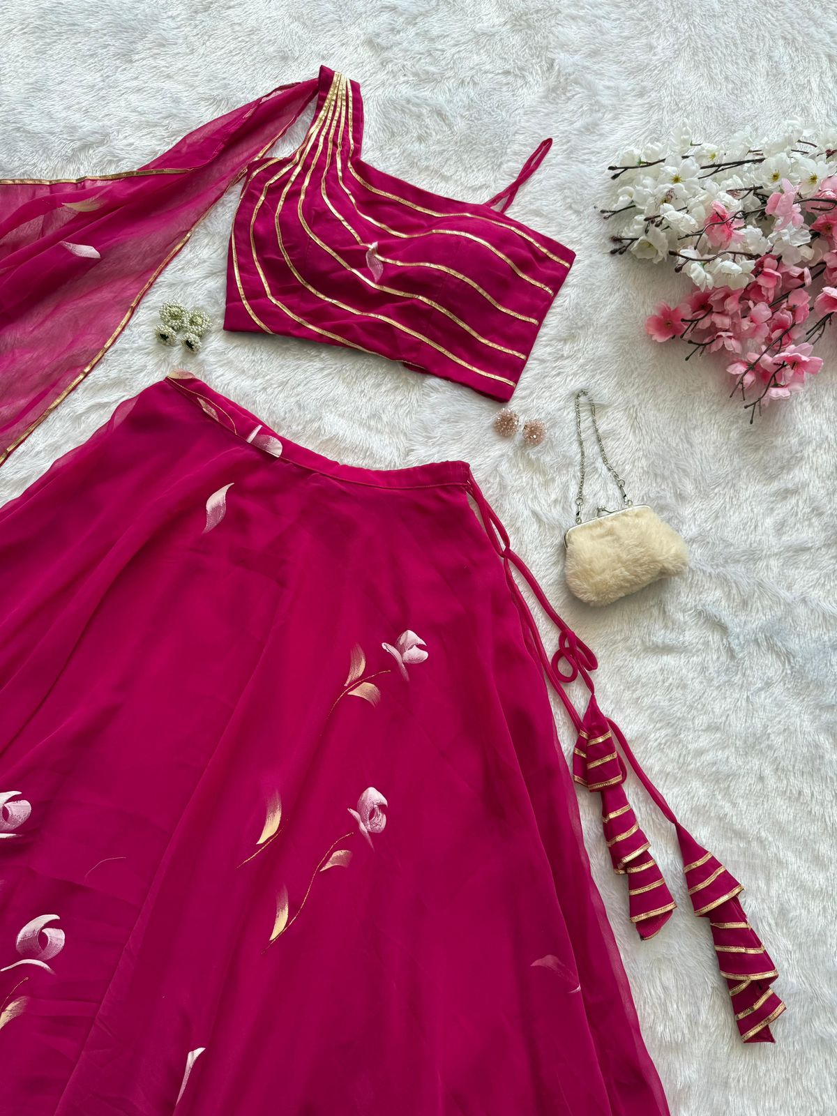 Printed Georgette Lehenga Set – A Modern Classic