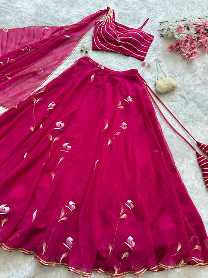 Printed Georgette Lehenga Set – A Modern Classic
