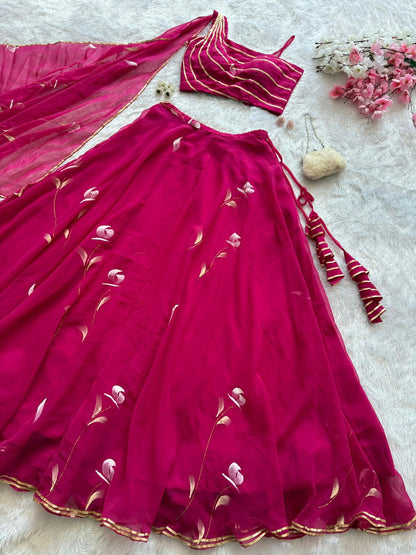 Printed Georgette Lehenga Set – A Modern Classic