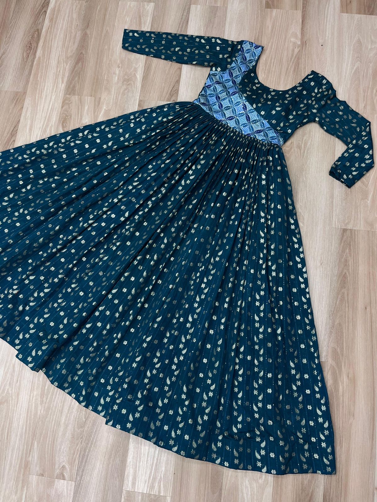 Stunning Position Printed Readymade Gown