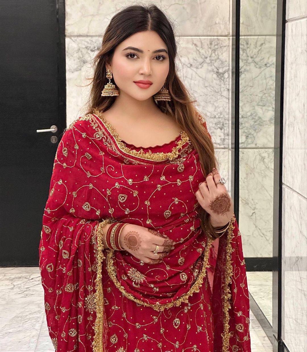 Designer Georgette Sharara Set with Sequin Embroidery & Dupatta