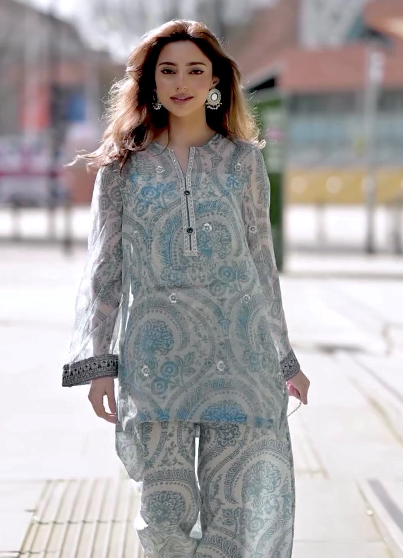 Designer Party Wear Chiffon Georgette Top & Farshi Plazzo Set with Dupatta