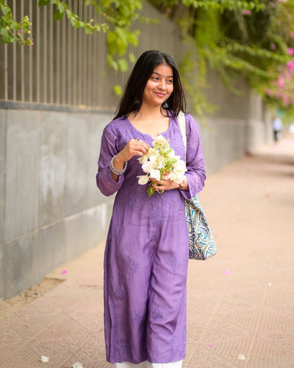 Designer Embroidered Rayon Top & Plazzo Set