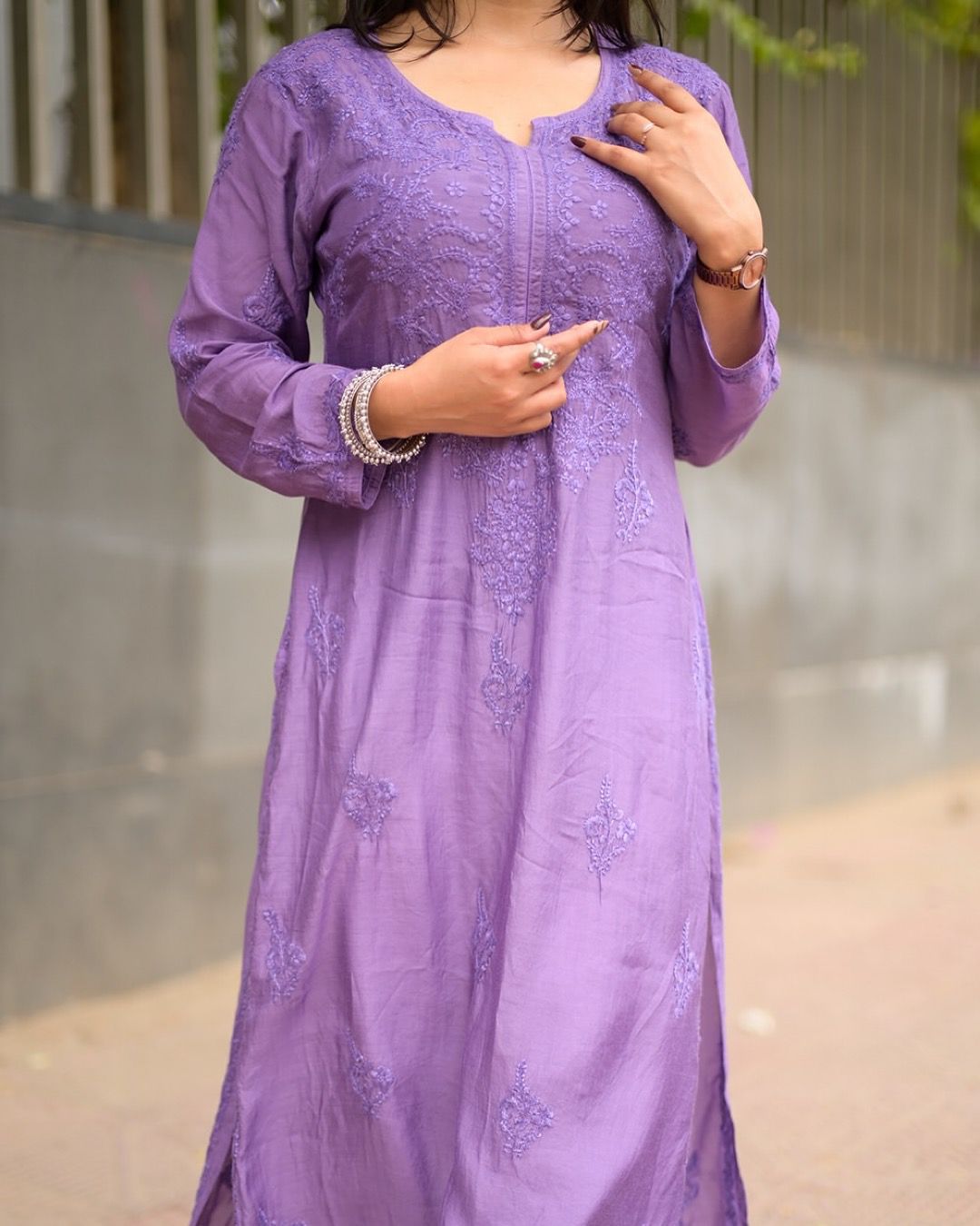 Designer Embroidered Rayon Top & Plazzo Set