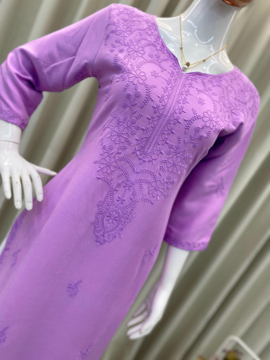 Designer Embroidered Rayon Top & Plazzo Set